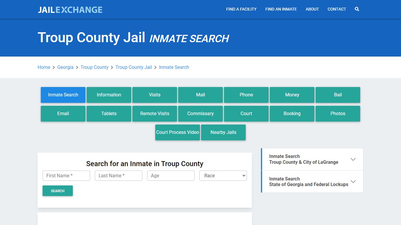 Troup County Jail, GA Inmate Search: Roster & Mugshots - Jail Exchange