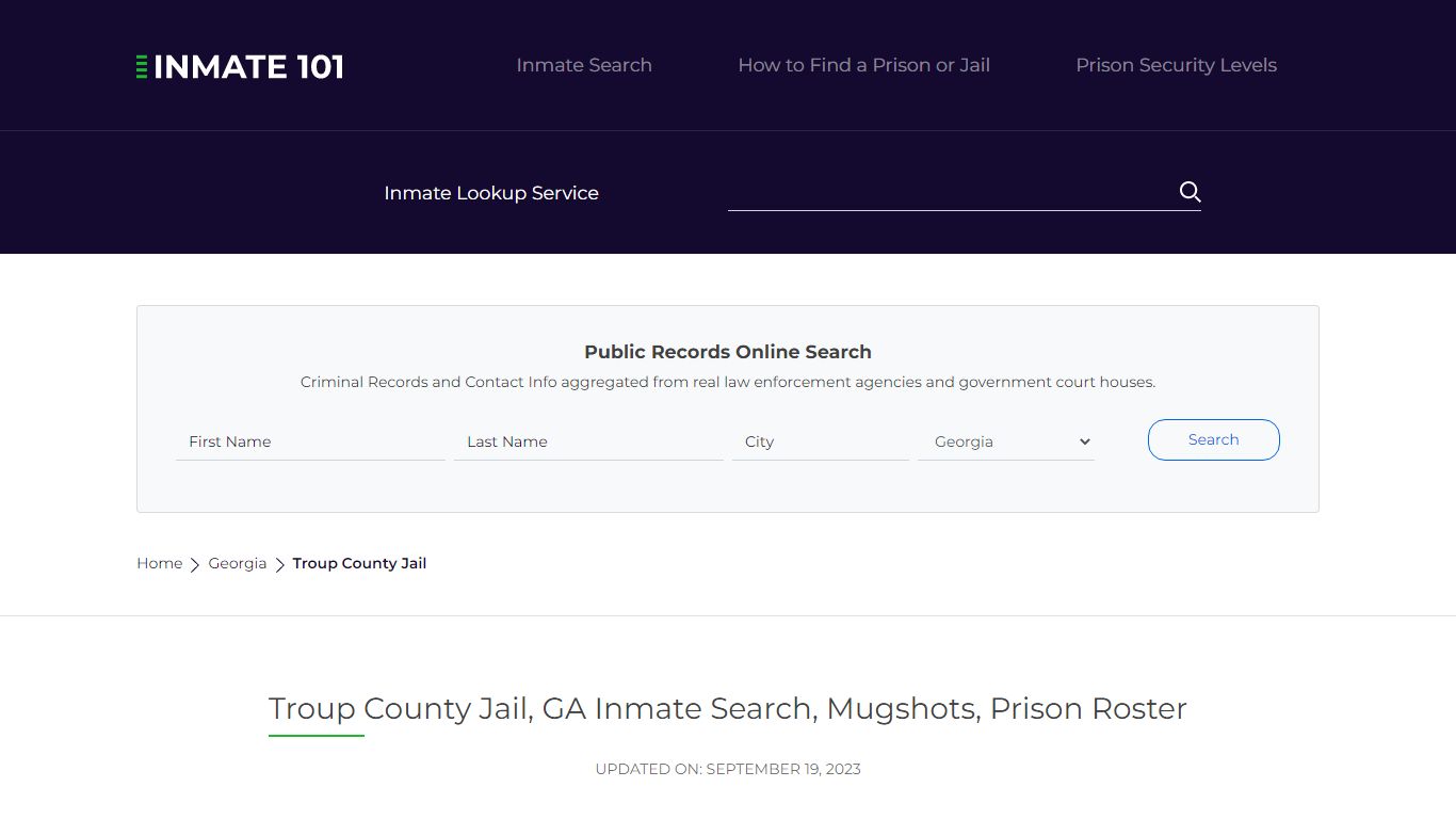 Troup County Jail, GA Inmate Search, Mugshots, Prison Roster